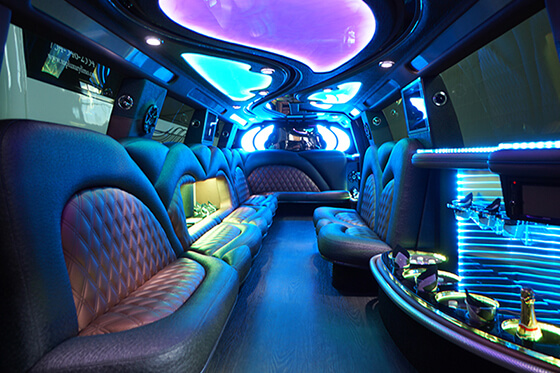 Modern limousine interior