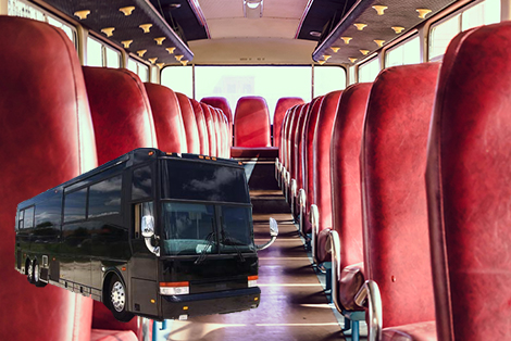 Spacious charter bus rental